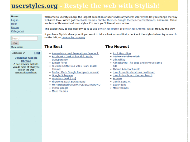 userstyle.org - Restyled