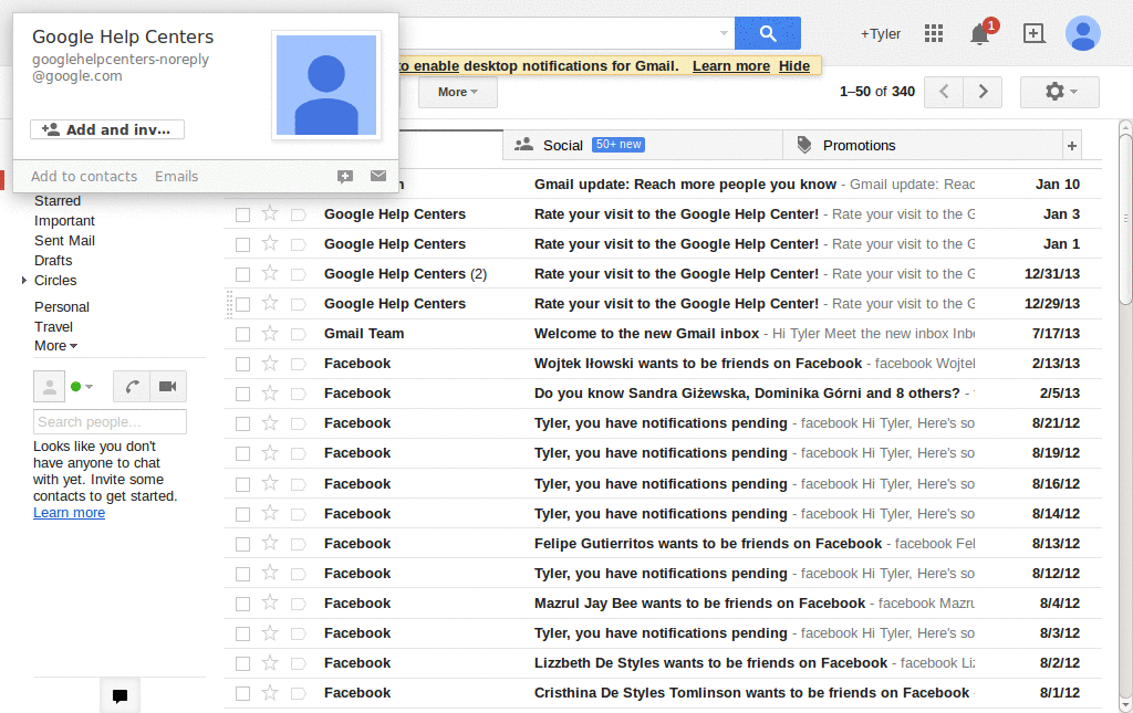 Gmail Inbox Line Height Increaser