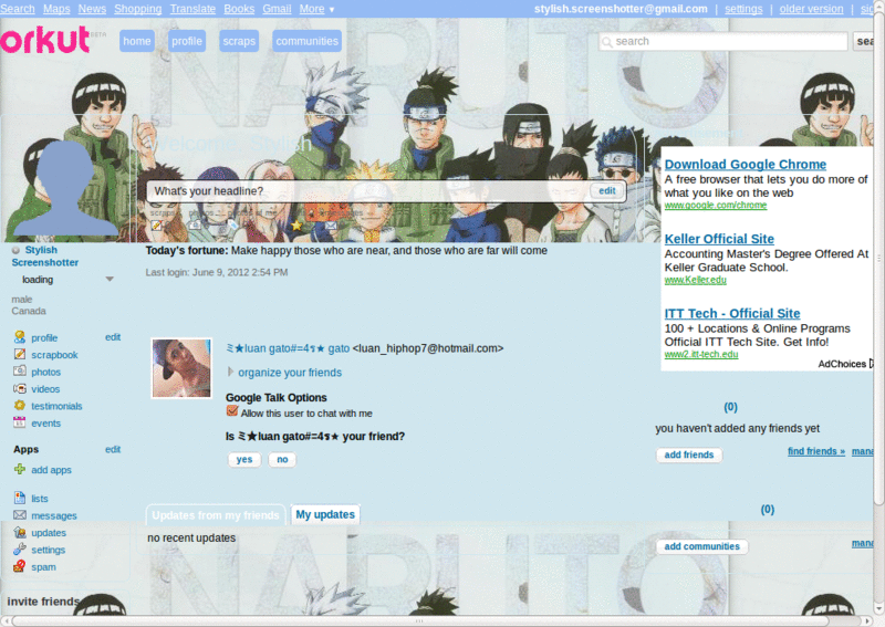 Orkut - naruto
