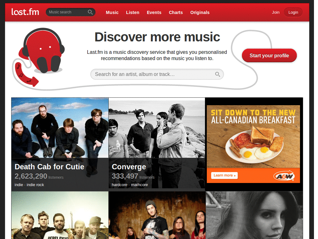 Last.fm - Dark Background