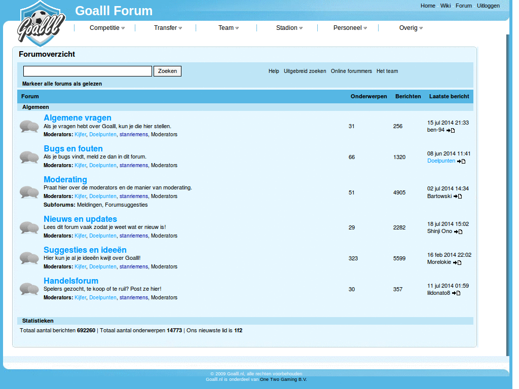Goalll redesigned forum