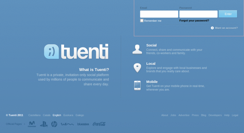 TuentiRed basado en tuenti blue
