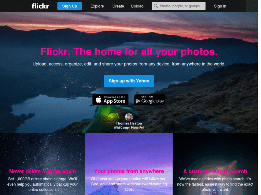 Flickr black-to-blue gradient style