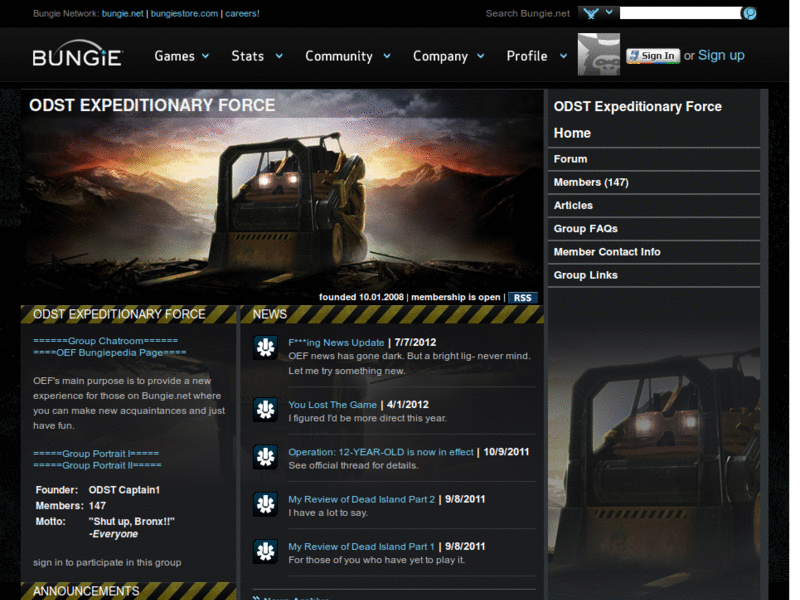 OEF Pinned Topics Bar