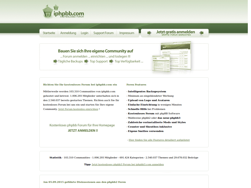 iphpbb Forum - Werbung entfernen