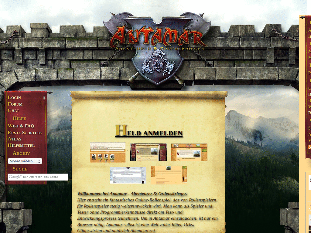 Menüleiste fixieren - Antamar (Startseite)