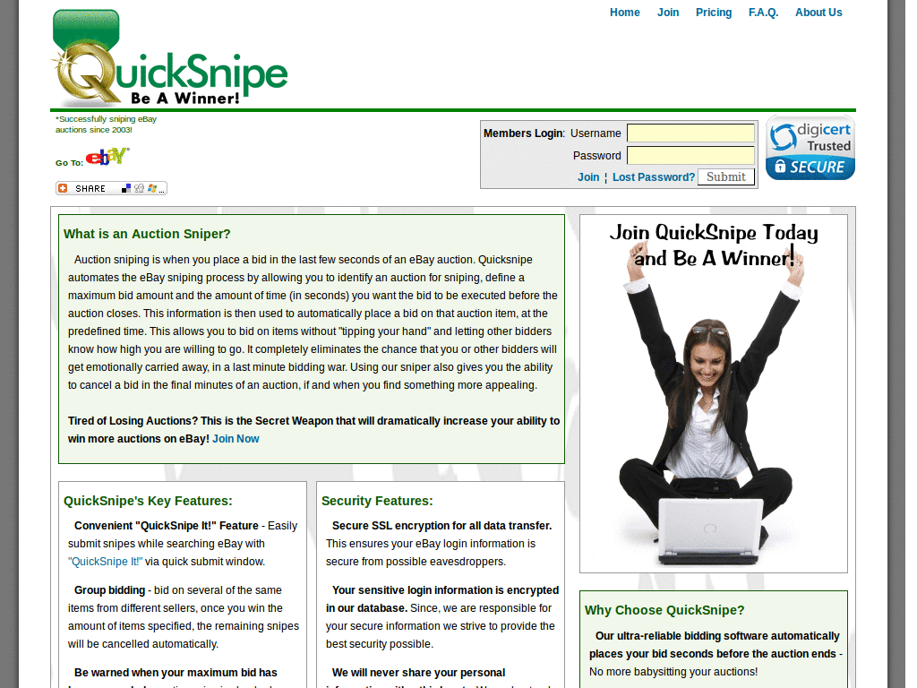 quicksnipe.com simplified - removed search block
