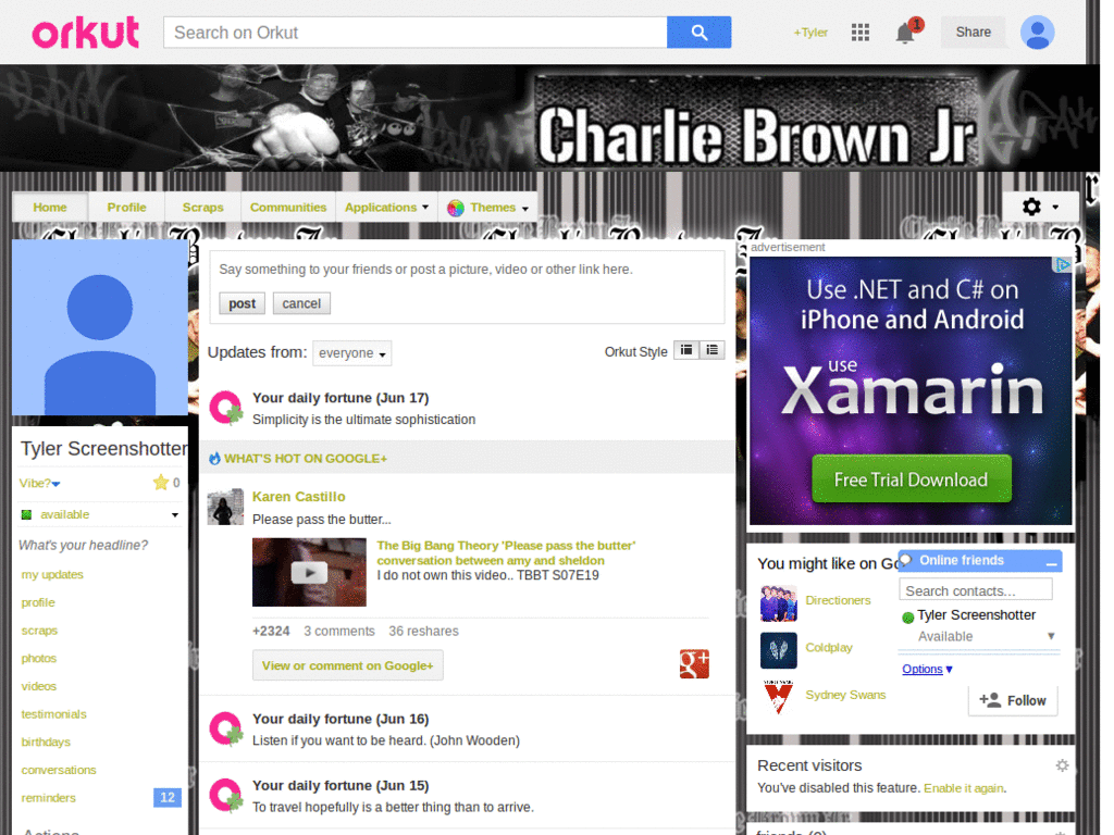 Orkut - Charlie Brown Jr ( by Templah.com )