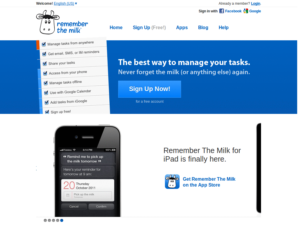 Remember the Milk - Keyboard Shortcuts (Smart Add)