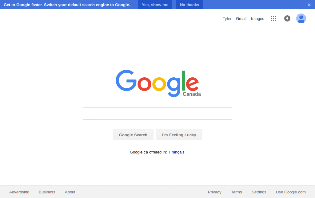 Google - smaller search box/buttons