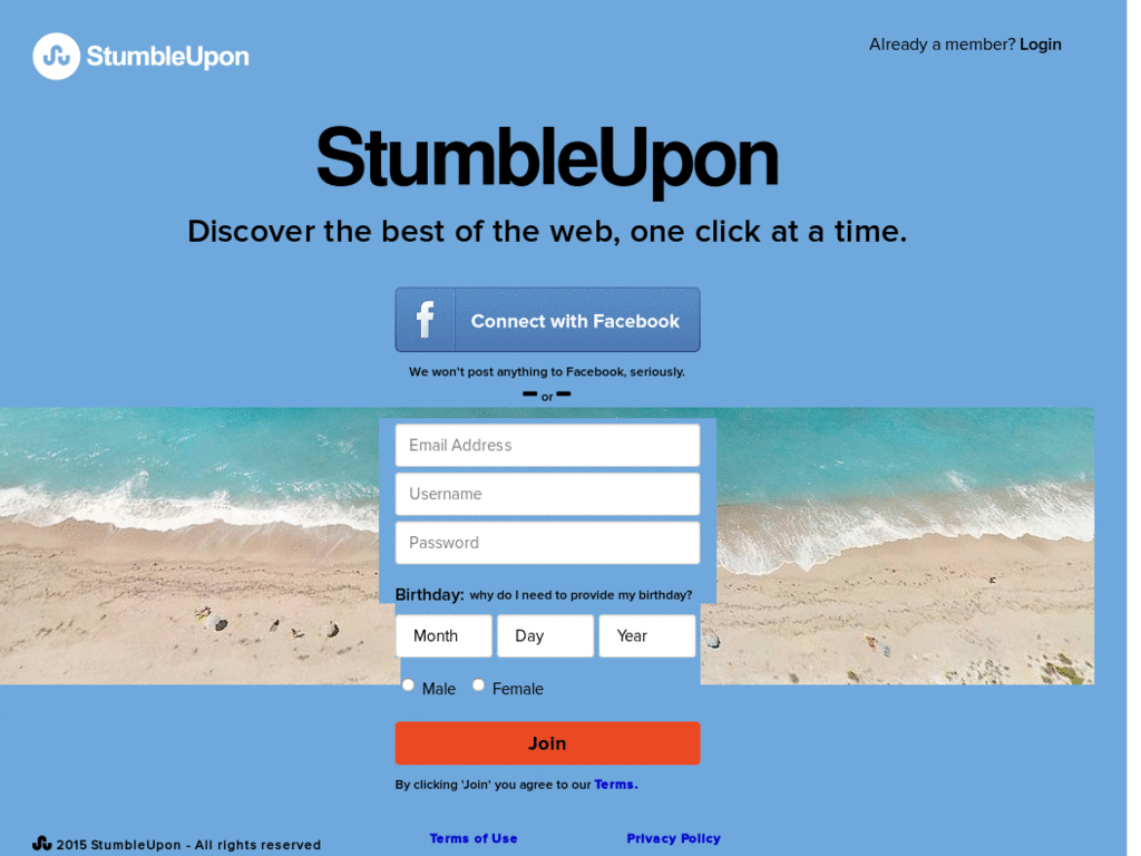 StumbleUpon Reviews - Blue-Gray Background