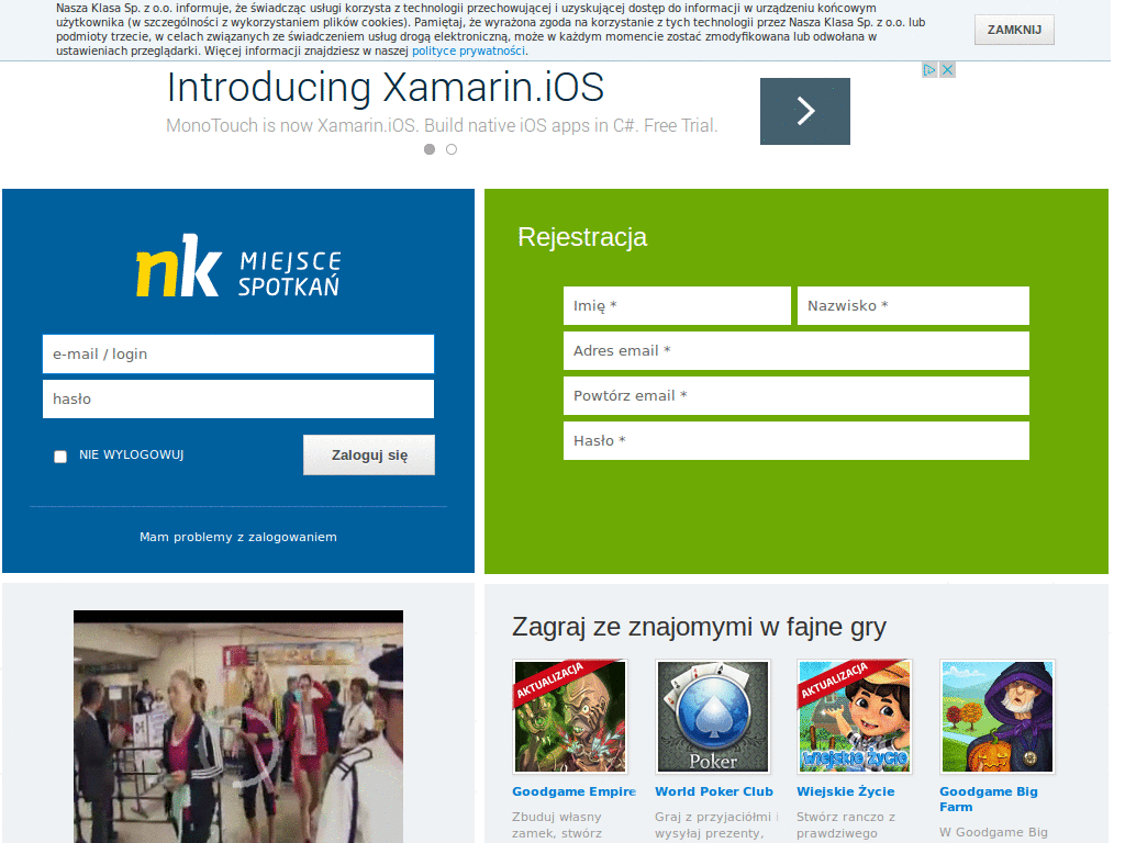 Nasza Klasa - usuwa Google po lewej stronie