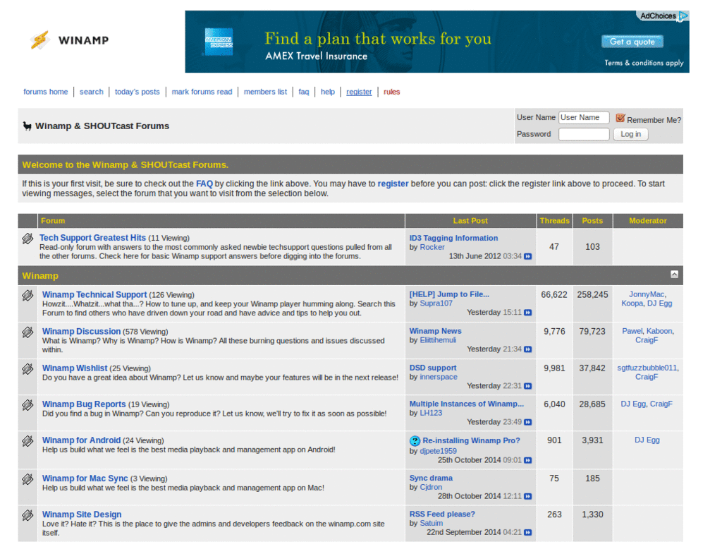 Winamp Forums - Remove Crud