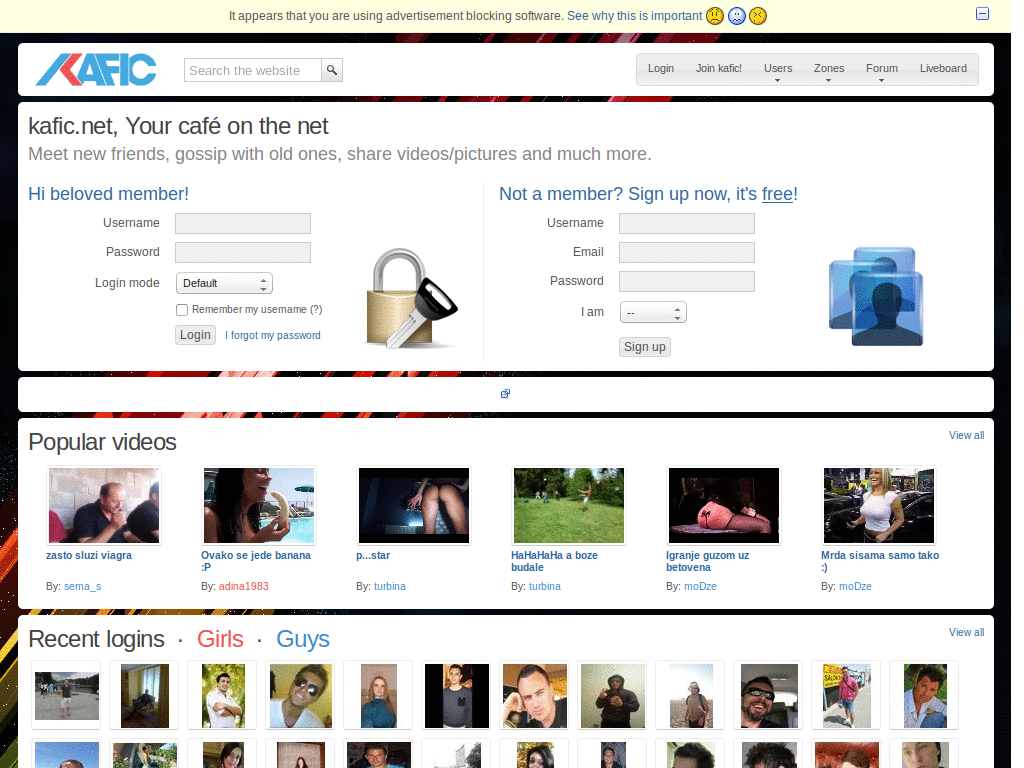 kafic.net block reklame
