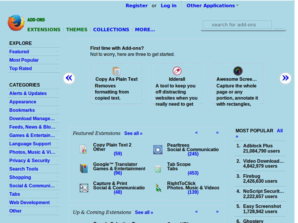ADDONS -- Light Blue style