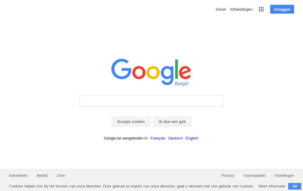 Google.be Dark Blue Redesign for Web and Images