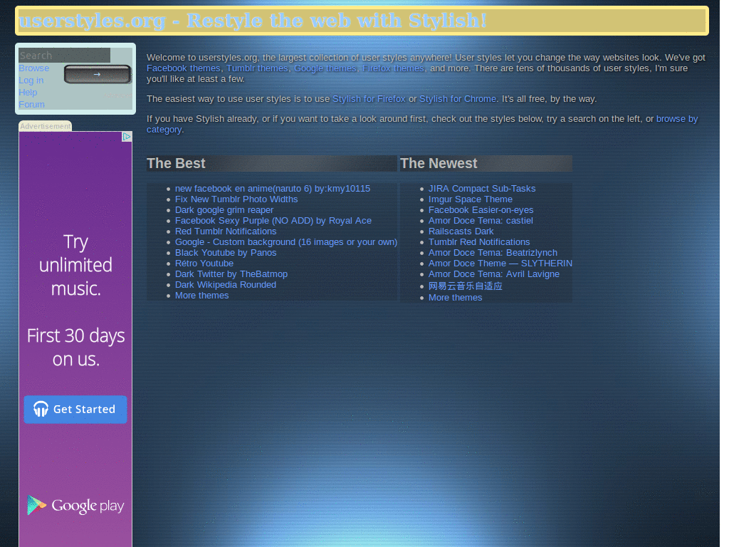 userstyles remodelado