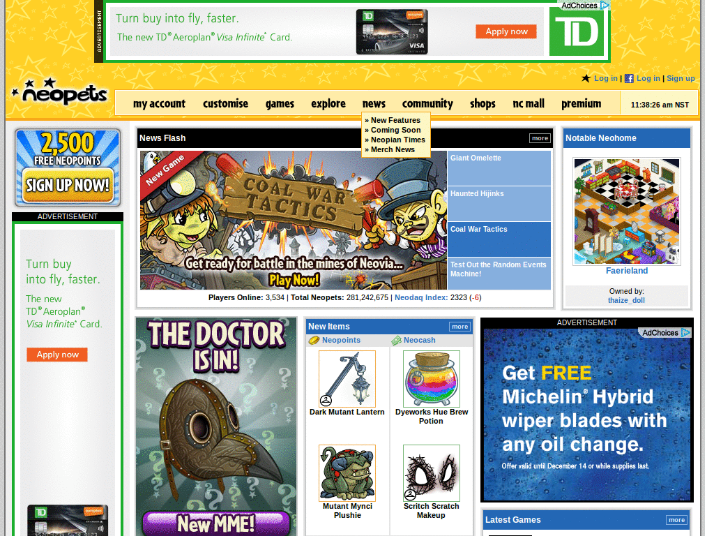 Neopets/Petpet Park - Remove Nickeldeon Bar