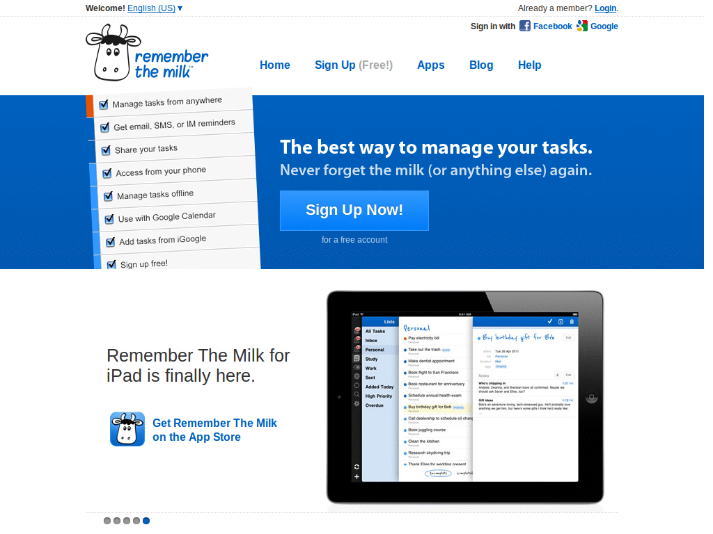 remember the milk - readable list