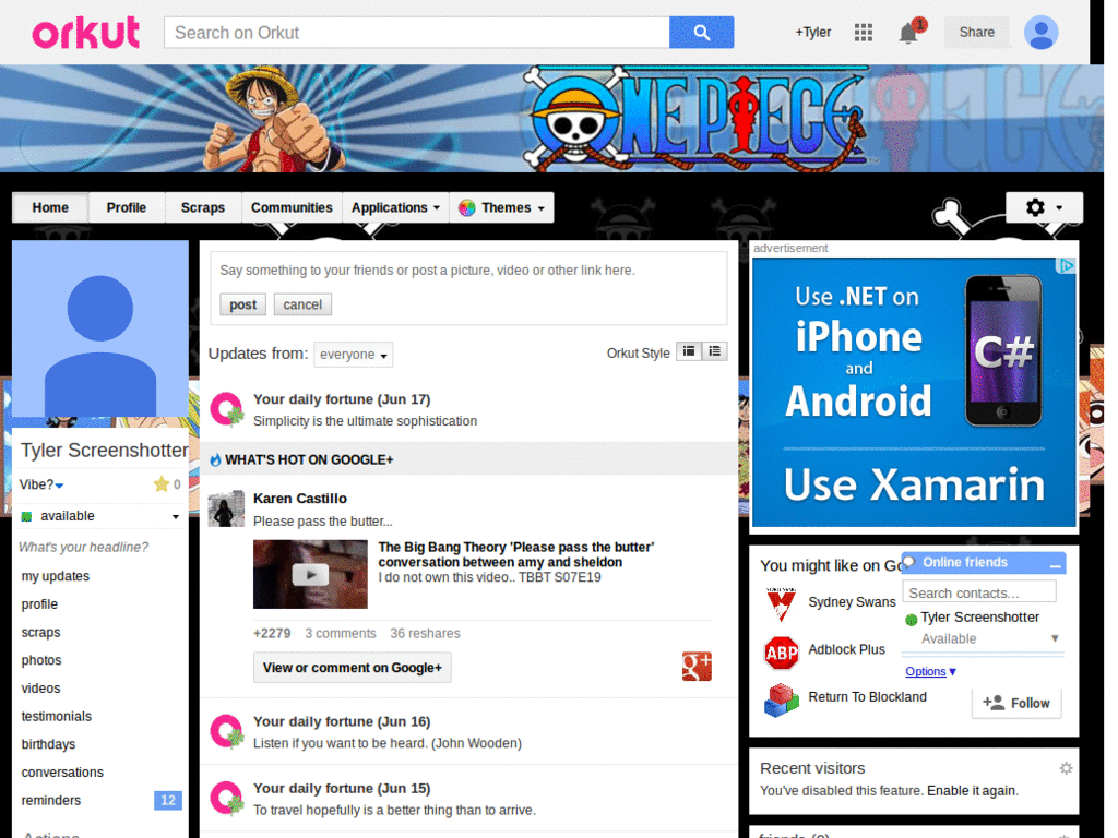 Orkut - One Piece ( by Templah.com )