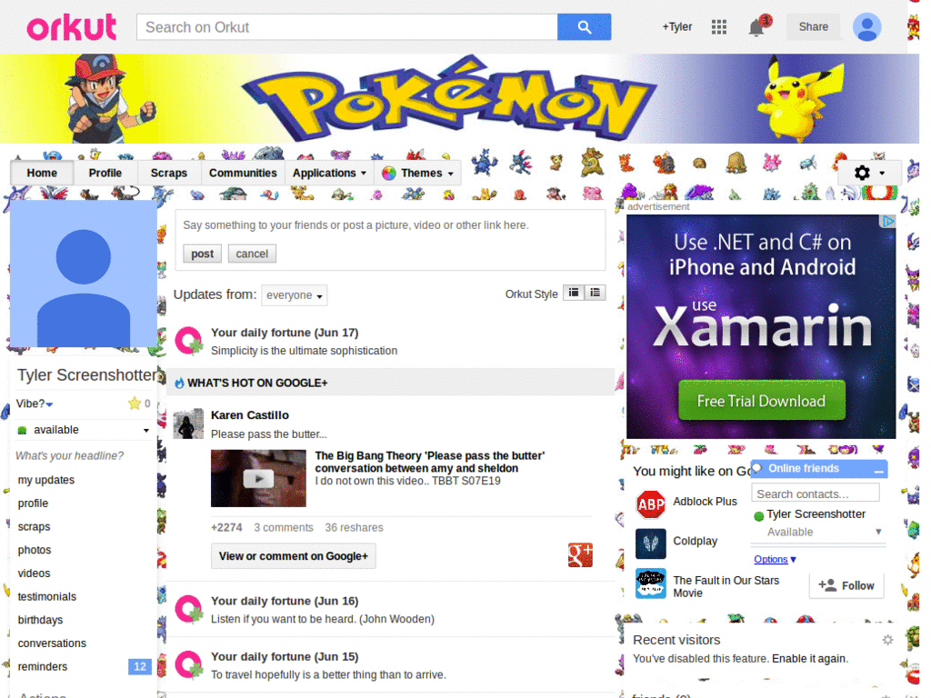 Orkut - Pokemon 1 ( by Templah.com )