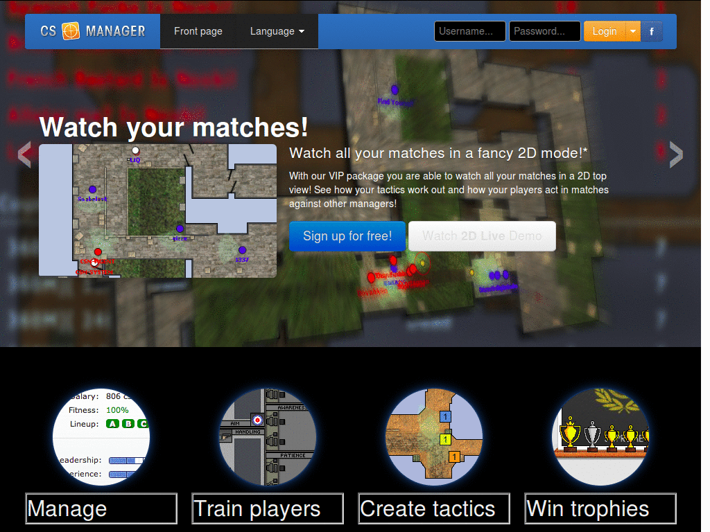 CS-Manager.com - black theme