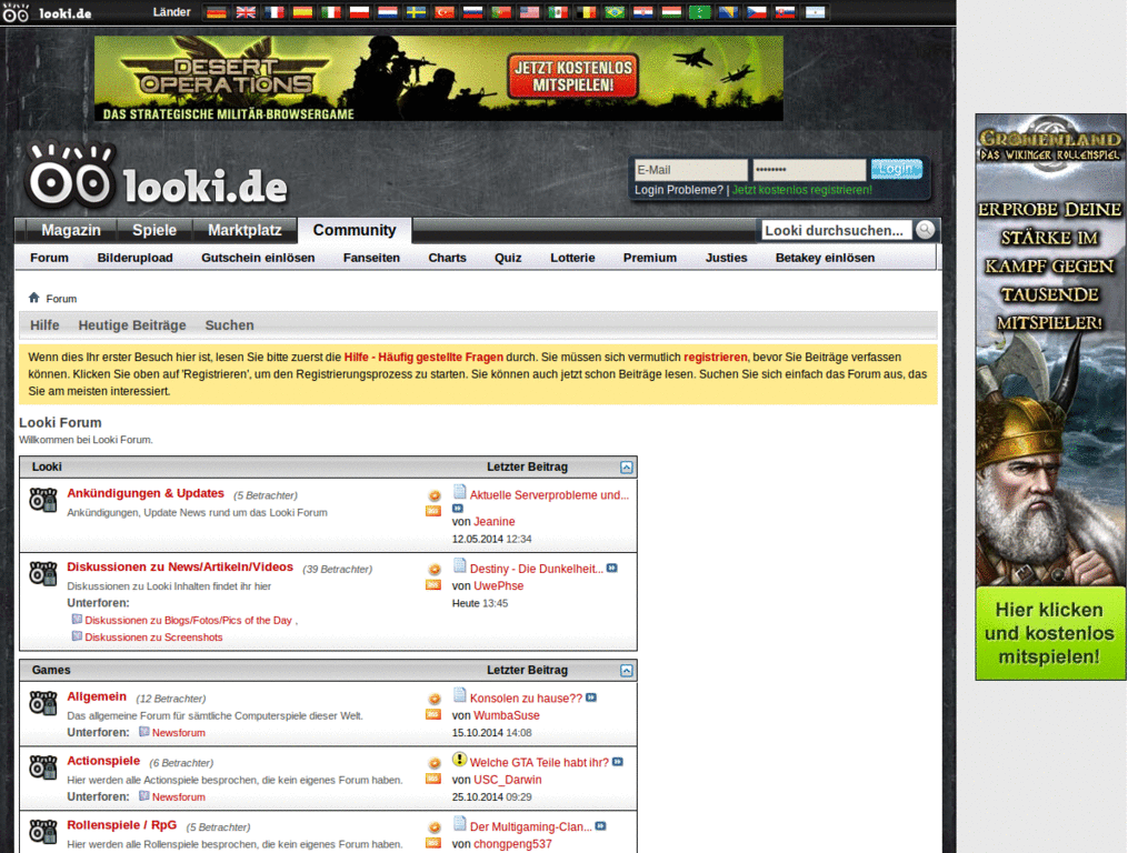 Remove the Sidebar on Looki Forum
