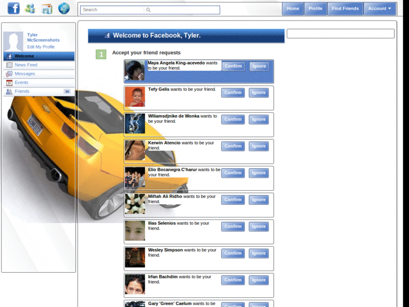 Facebook Transformers Camaro Bumblebee