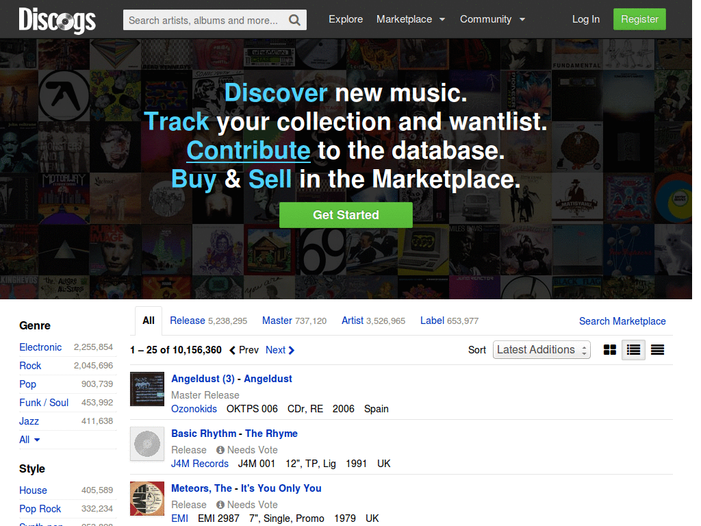 discogs.com - disable max-width (for large screen)