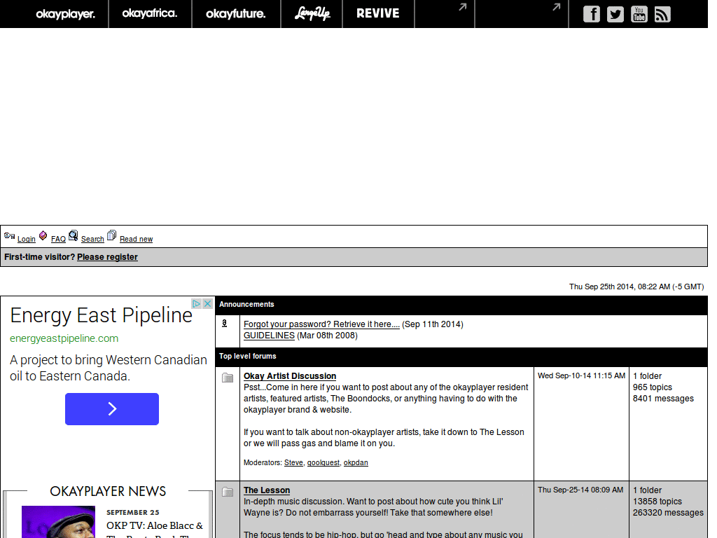 Okayplayer - Fix the grey links