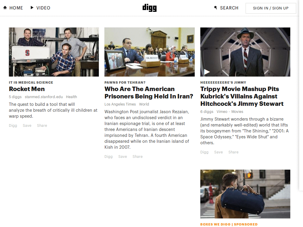 digg.com - Remove Sidebar
