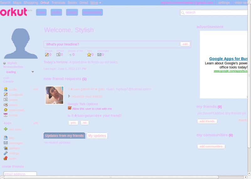 orkut emo quadriculado