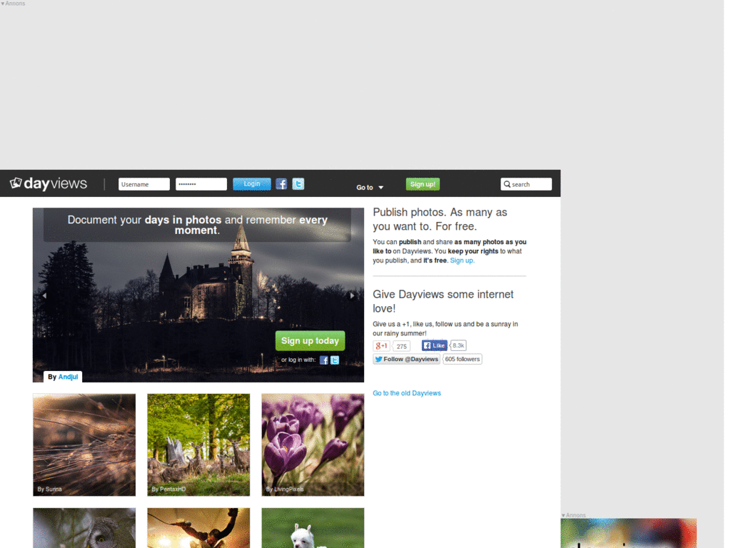 Bilddagboken - tar bort reklam och fokus