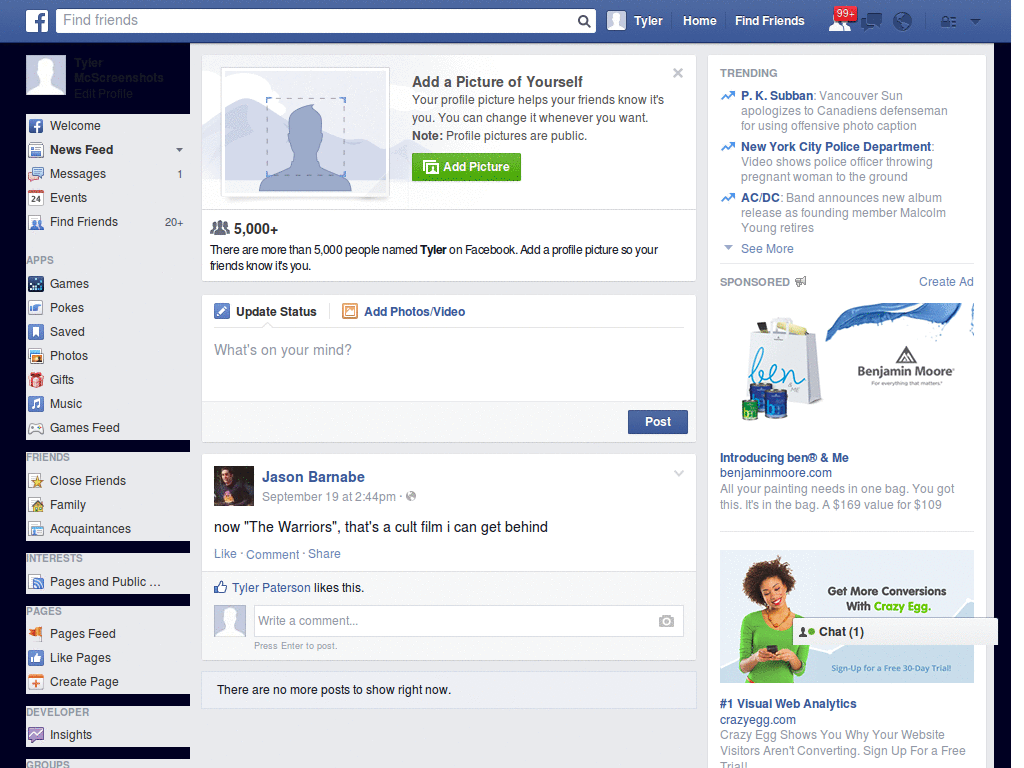 facebook - lightweight dark and blue