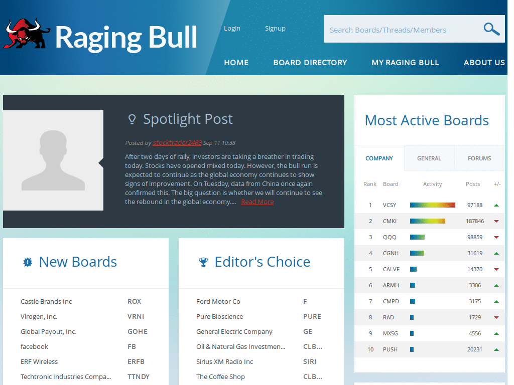RagingBull.com enhanced readability