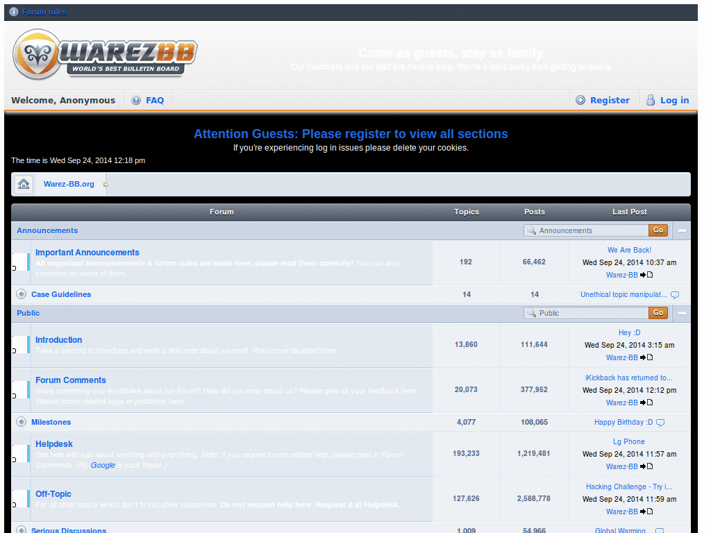 Warez-bb Dark Blue theme