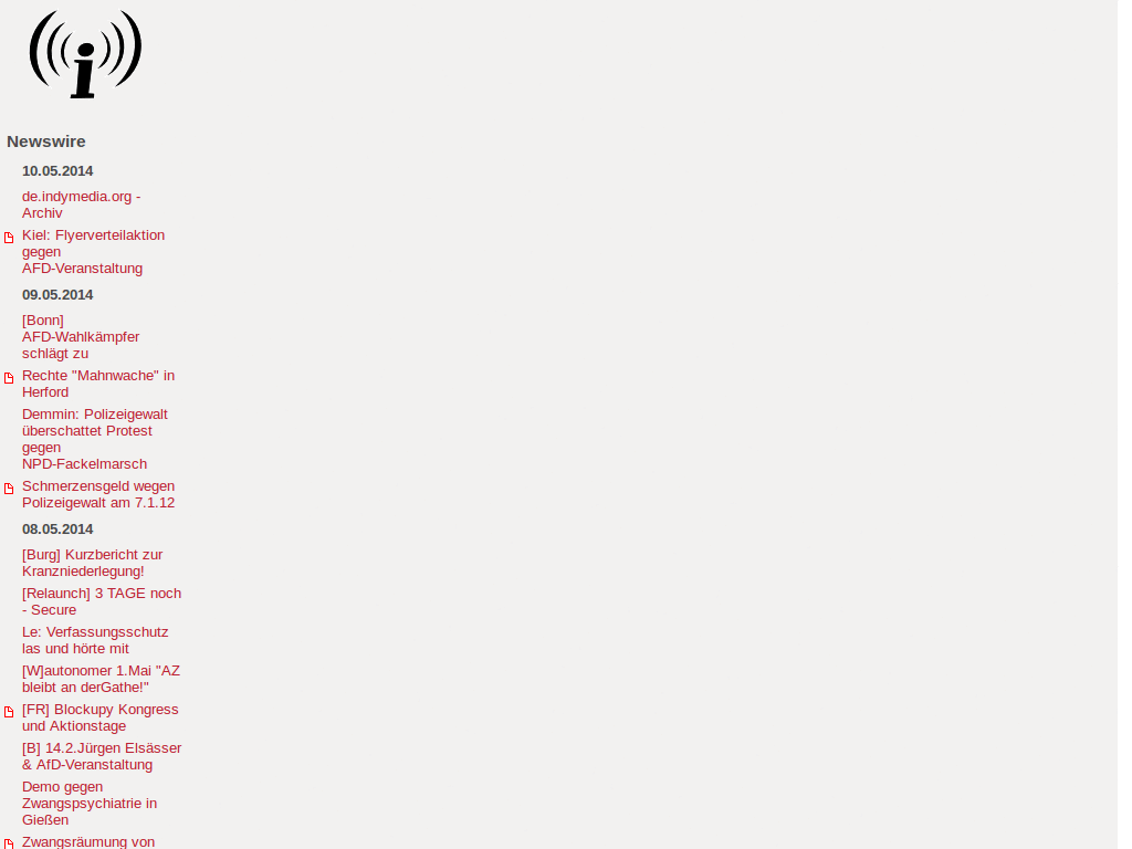 Indymedia Sidebar