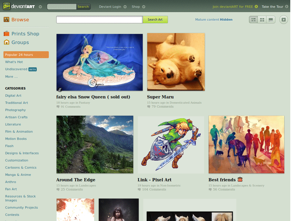 Deviantart without ads