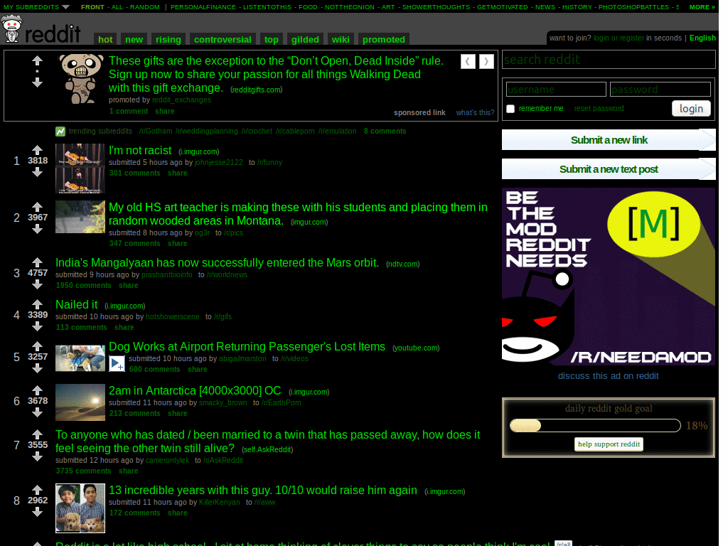 Reddit - green terminal