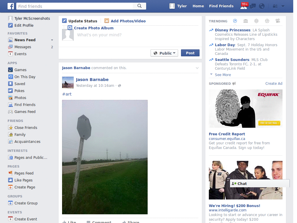 Facebook - DejaVu fonts (Linux)