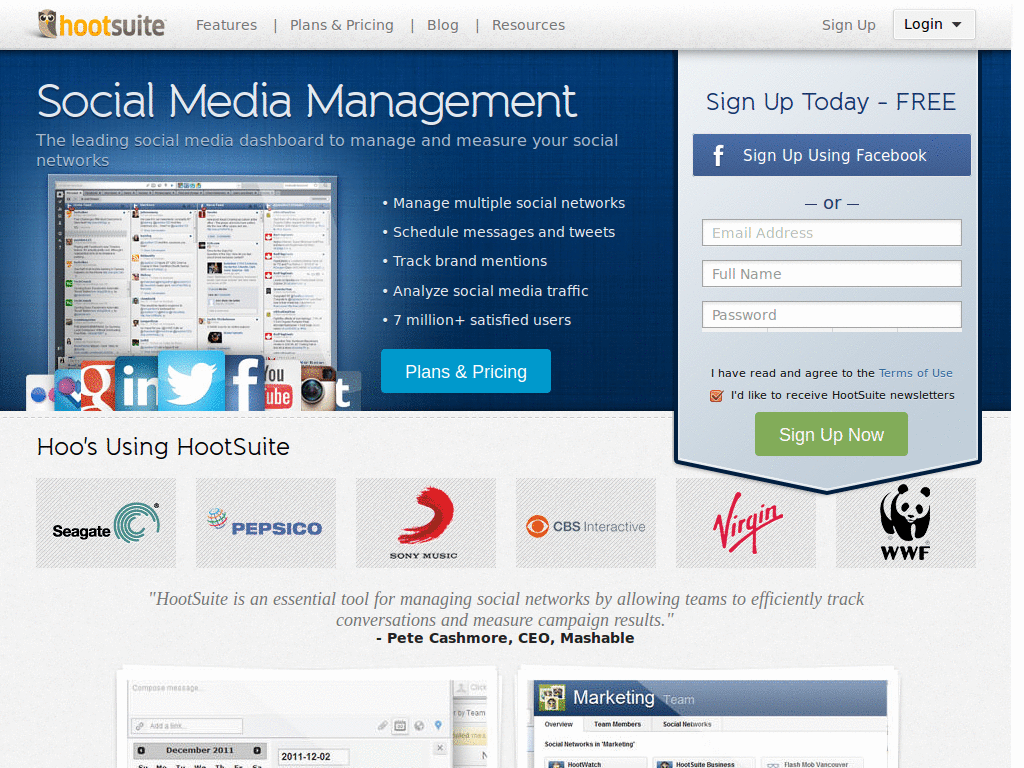 Hide footer for HootSuite