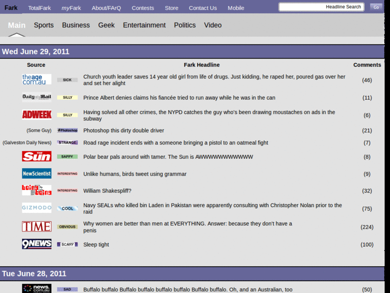 Fark  Redesign Darkened