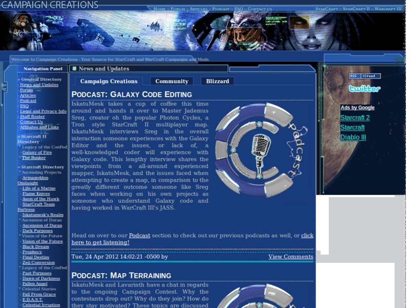 Campaign Creations - remove toolbar