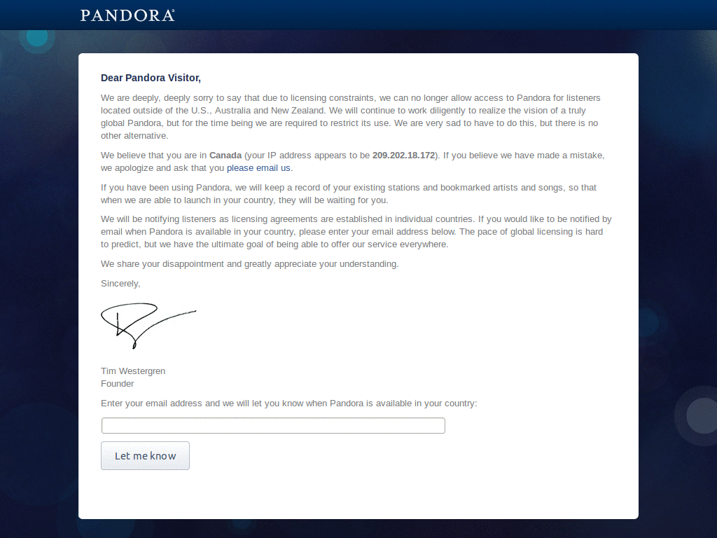 Pandora: No Scrollbars