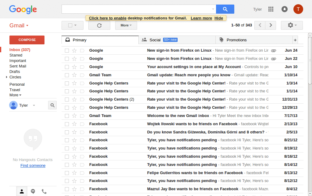 Gmail fixed Height Style without Chat Window