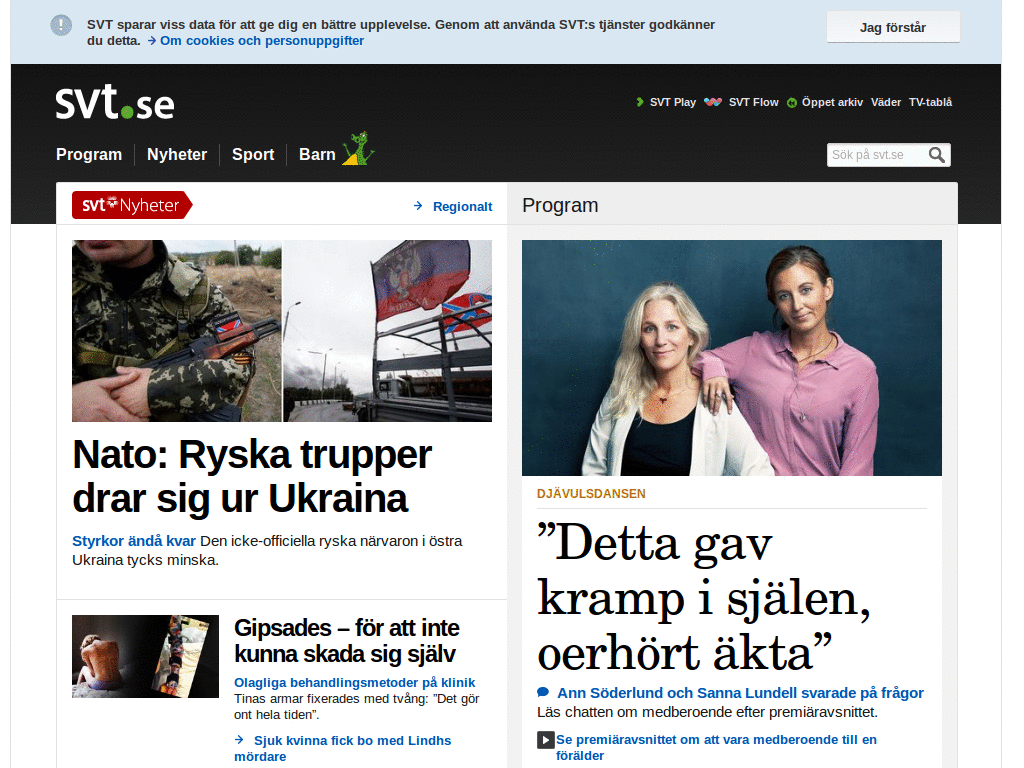 Svt.se - Centrereing och lite färg fix.