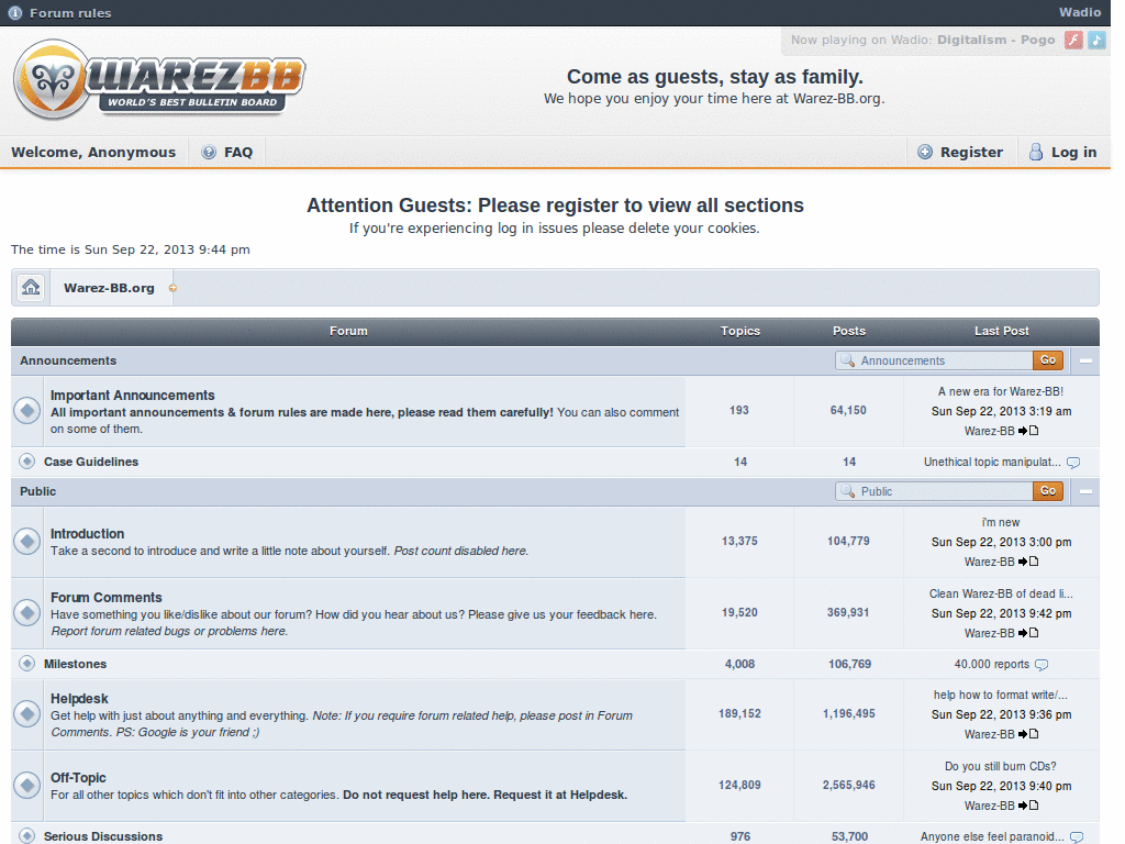Warez-BB Golden Theme Advertisement Area Fix