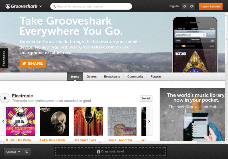 FullPage Grooveshark