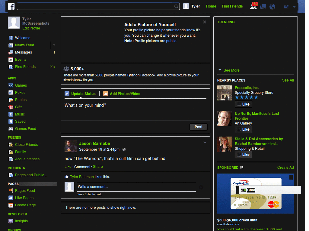 Facebook Green & Grey