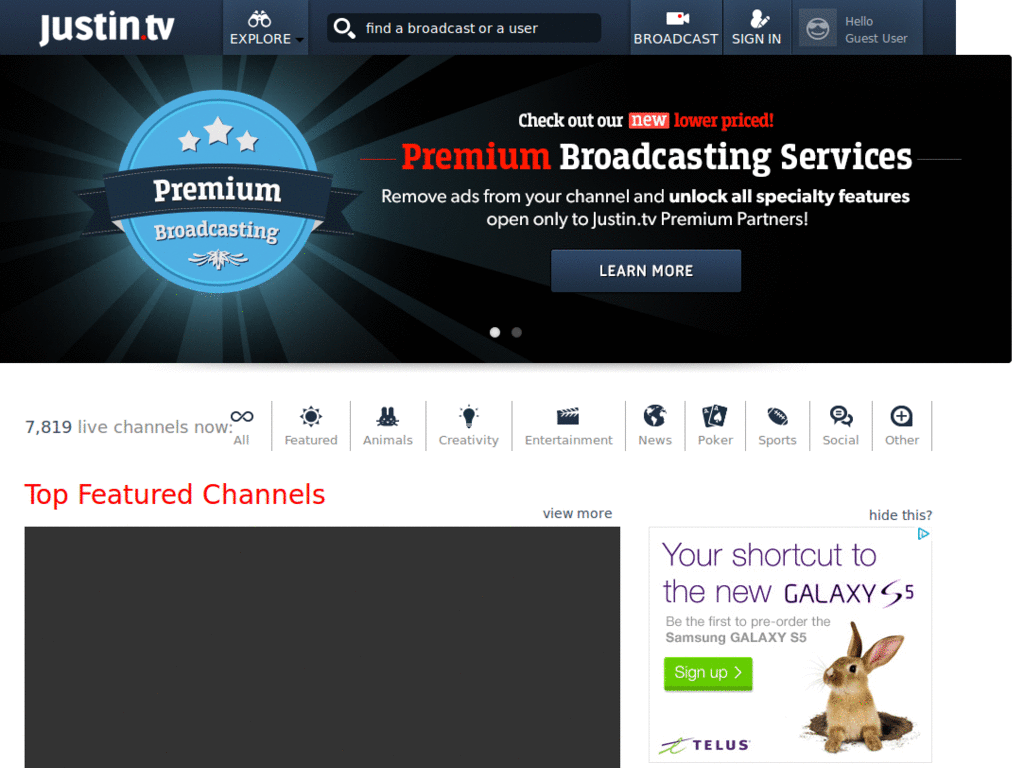 Justin.tv - hide bottom (Meebo) bar